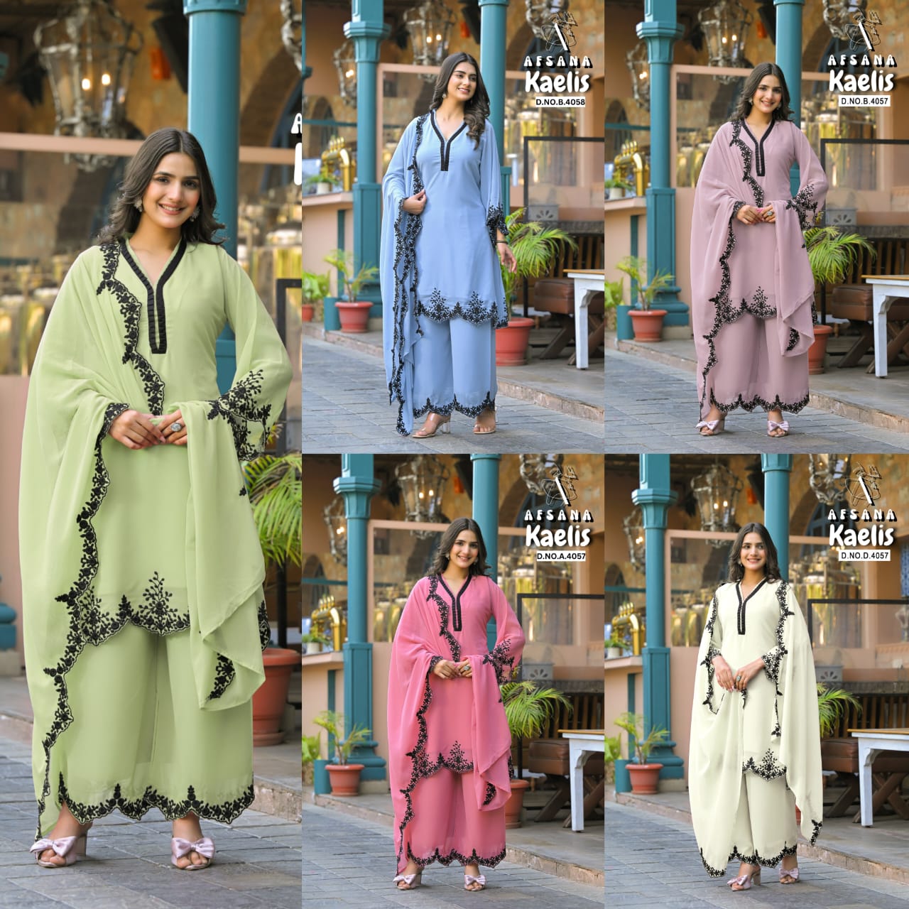 Kaelis By Afsana Fox Georgette Readymade Suits Wholesale Shop In Surat